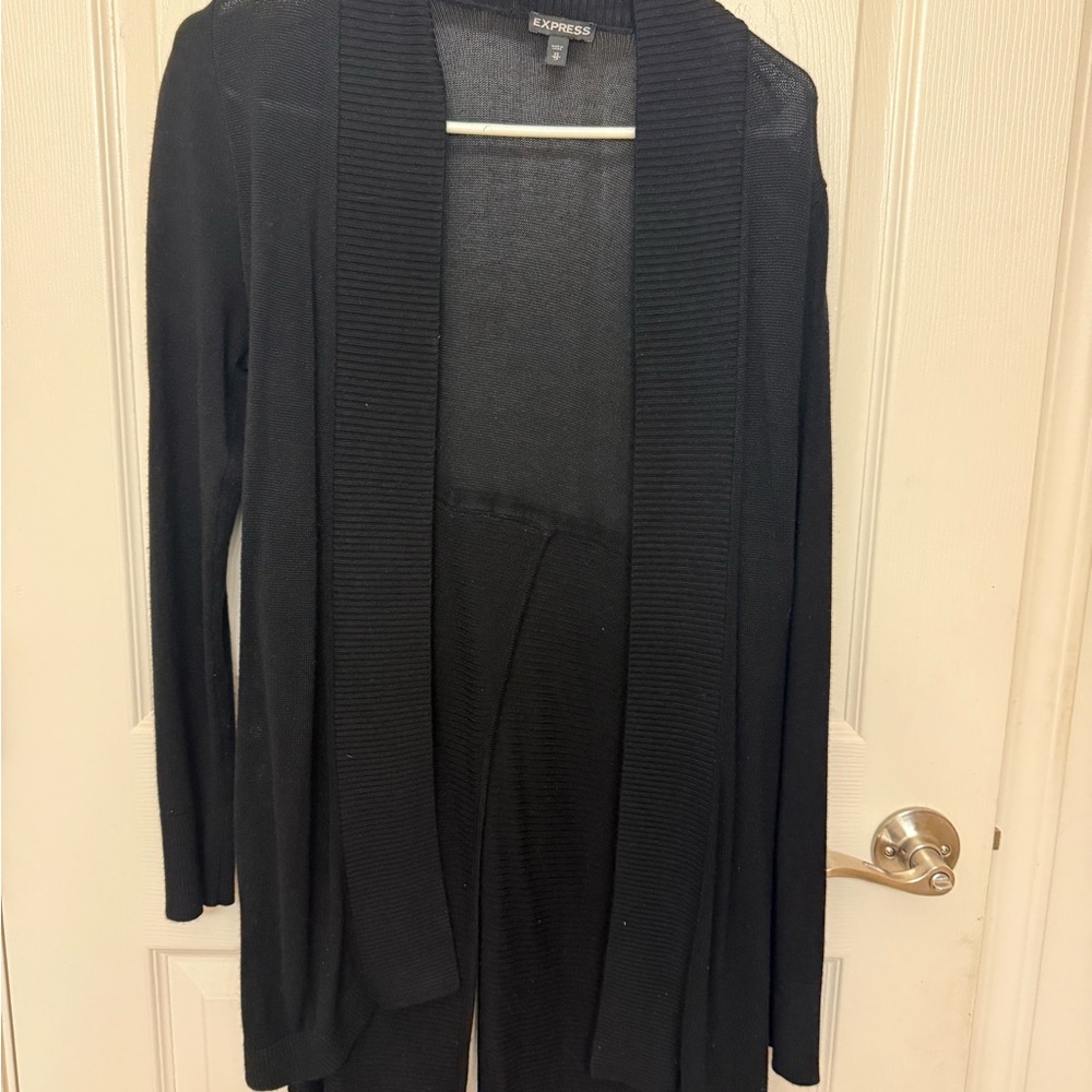 Express Women's Black Open-Front Cardigan